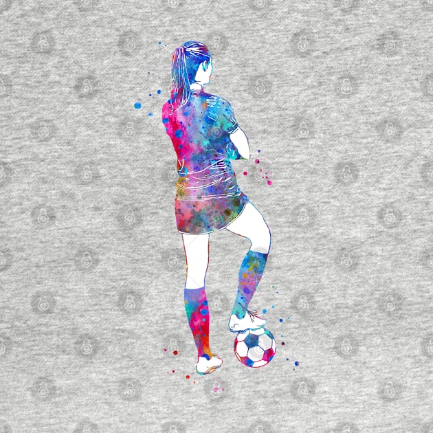 Female Soccer Player by RosaliArt